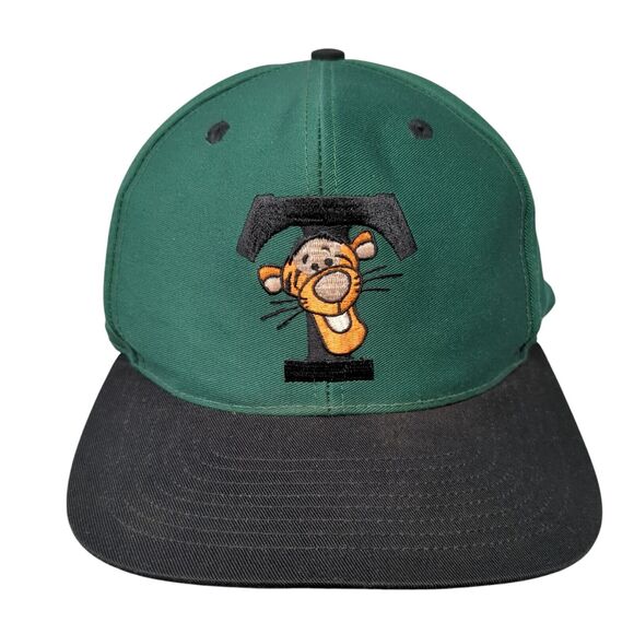 Tigger Snapback Hat Green One Size Adjustable Colorblock 6 Panel Disney - Picture 1 of 9